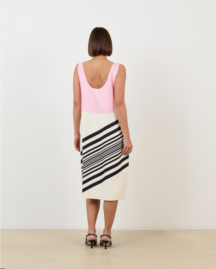 Weighted Scoop Midi Jurk Pink Panther