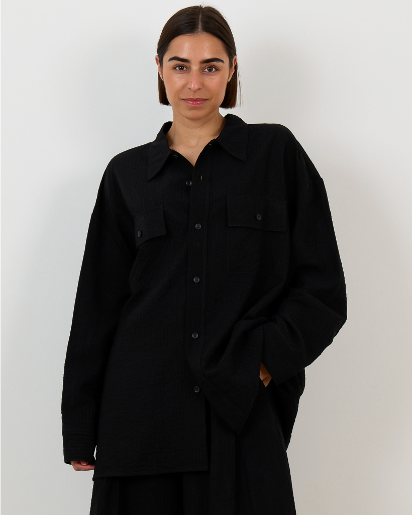 Daria Blouse Lange Mouw Zwart