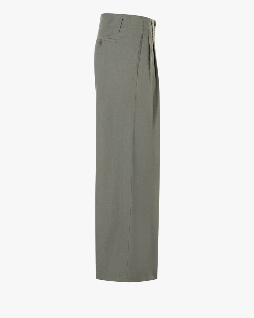 Addison Cropped Linnen Broek Mermaid Green