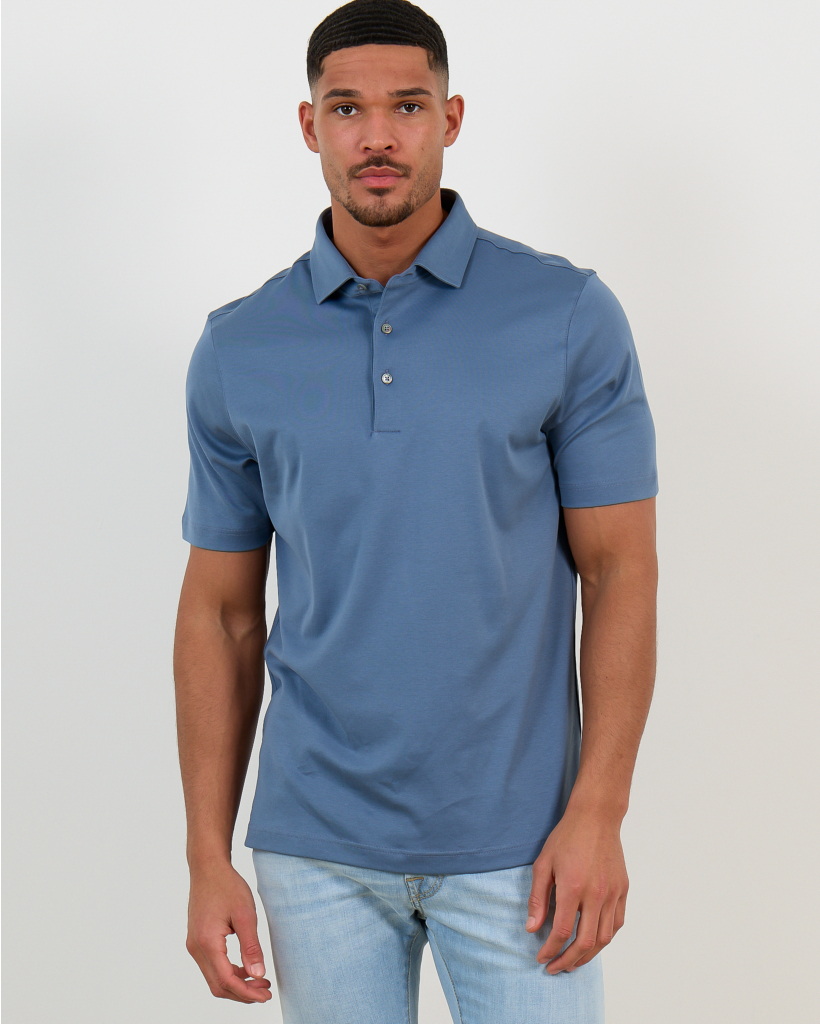 Gemerc Pique Polo Staal Blauw