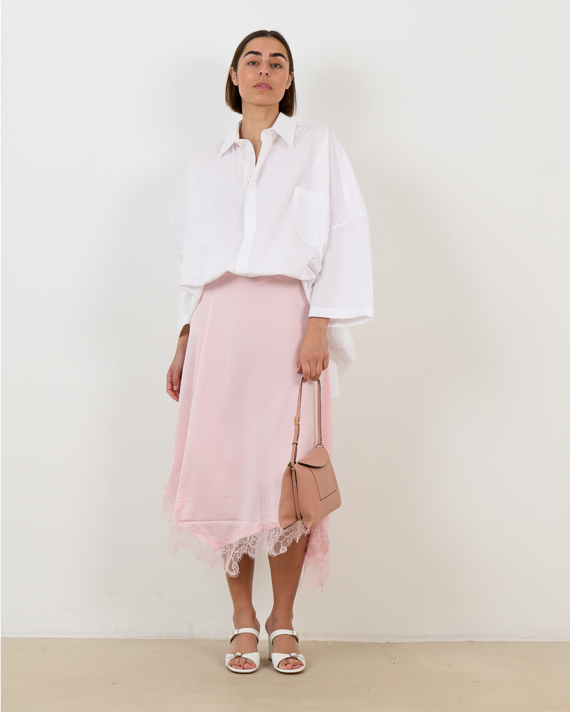 Sophie Midi Rok Met Kant Roze