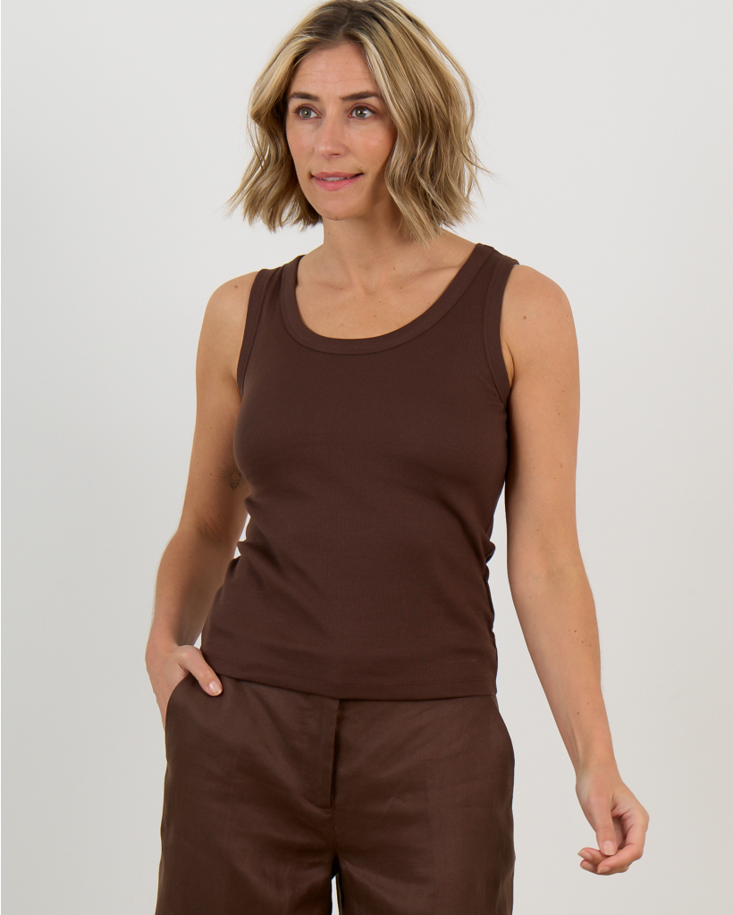 Rib Tanktop Chocolate