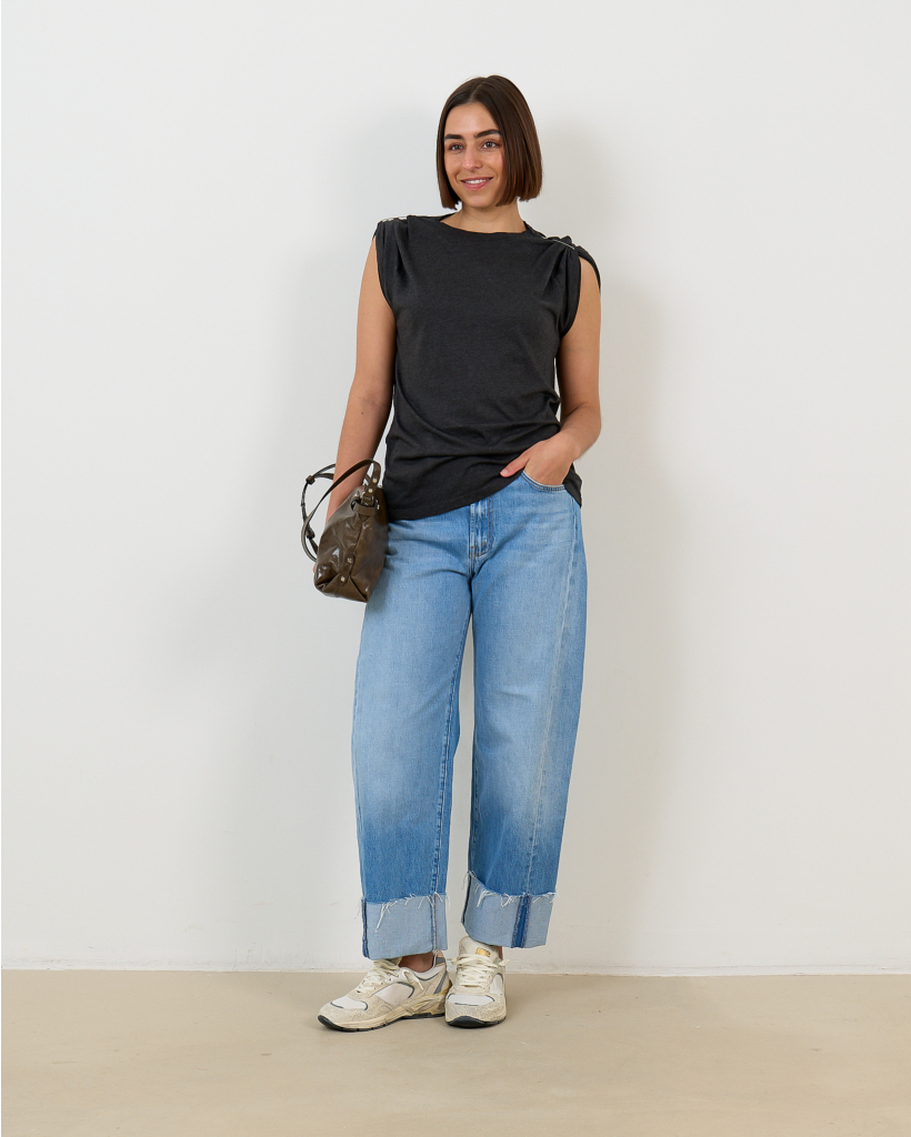 Zelna T-Shirt Mouwloos Antraciet