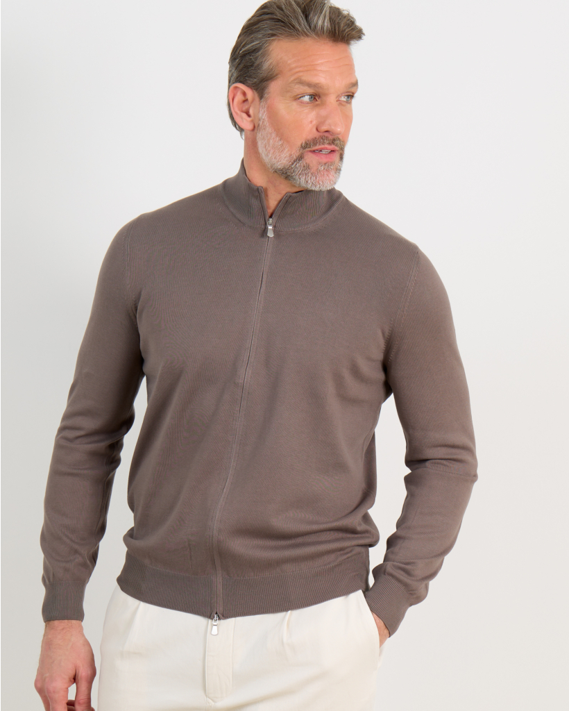 Vest Ritssluiting Taupe