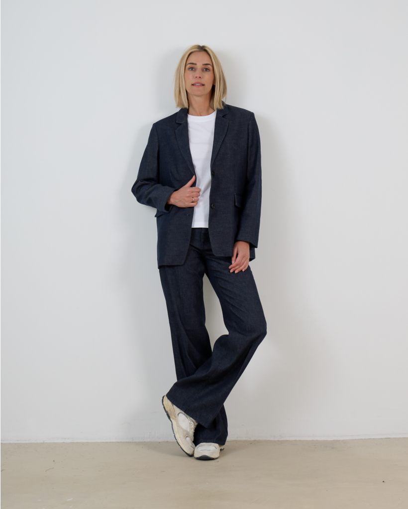 Lola Blazer Donker Denim Blauw
