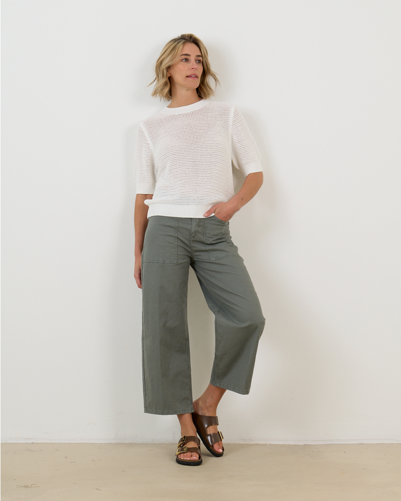 Sanidy Pullover Korte Mouw Off White