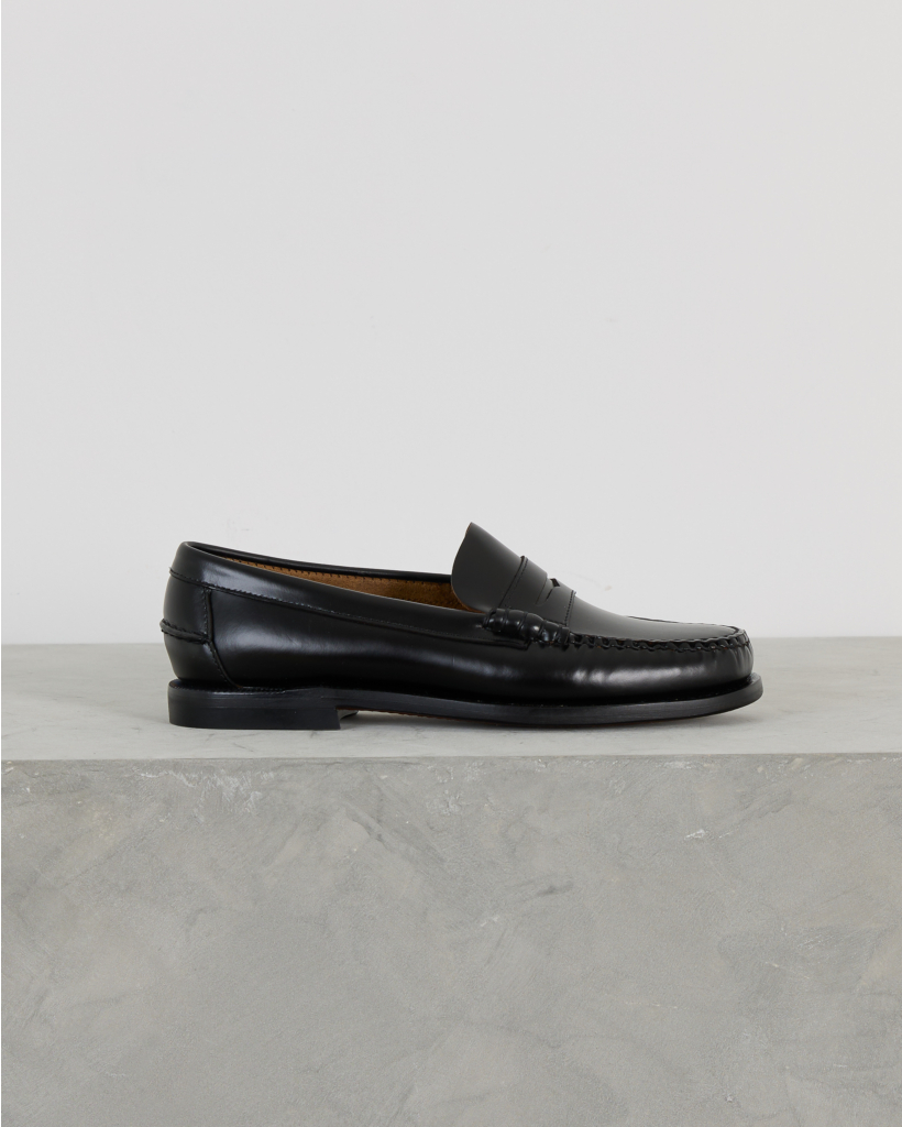 Classic Dan Leren Moccasin Loafer Zwart