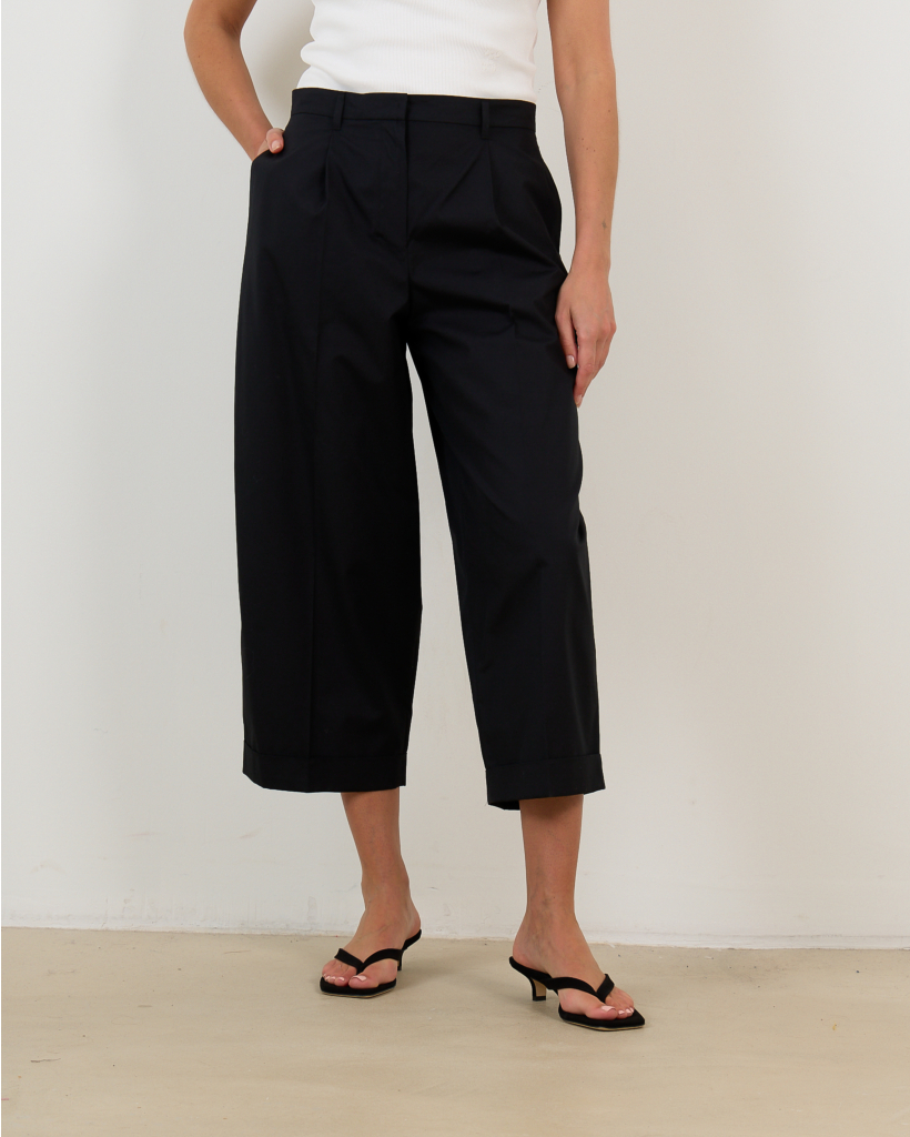 Pantalon Poplin Zwart