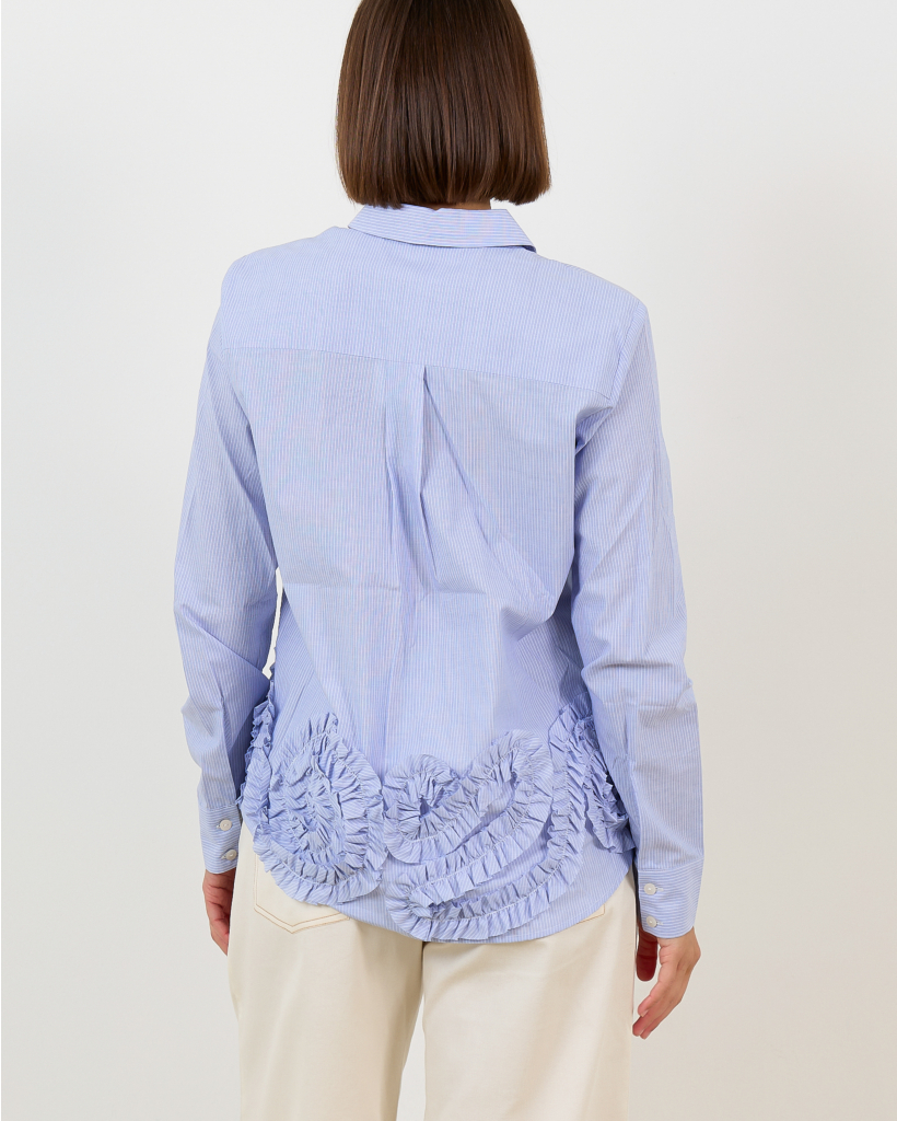 Mariel Blouse Blauw Gestreept 