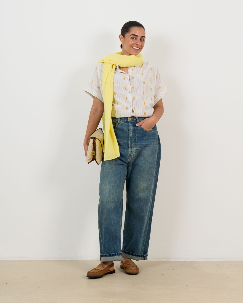 Louisa Lamanda Blouse Blauw/Geel