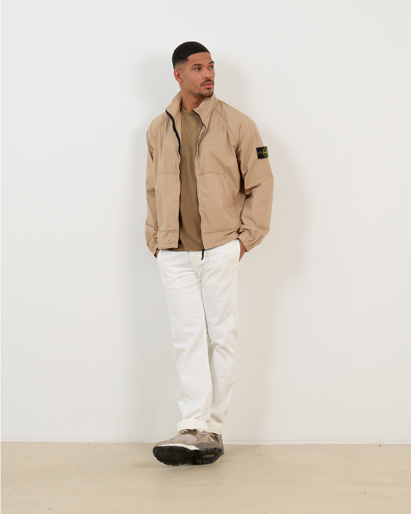 6100044 Oversized Katoenen Jack Taupe 