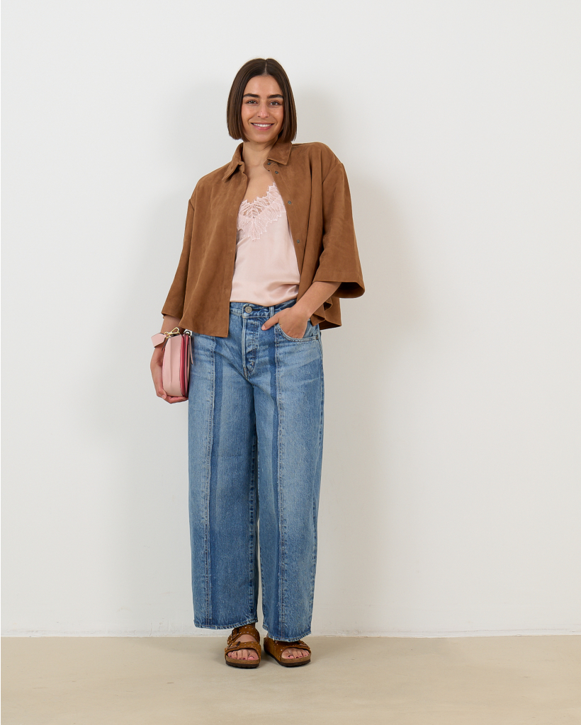 Newin Zijde Hemdje met Kant Roze