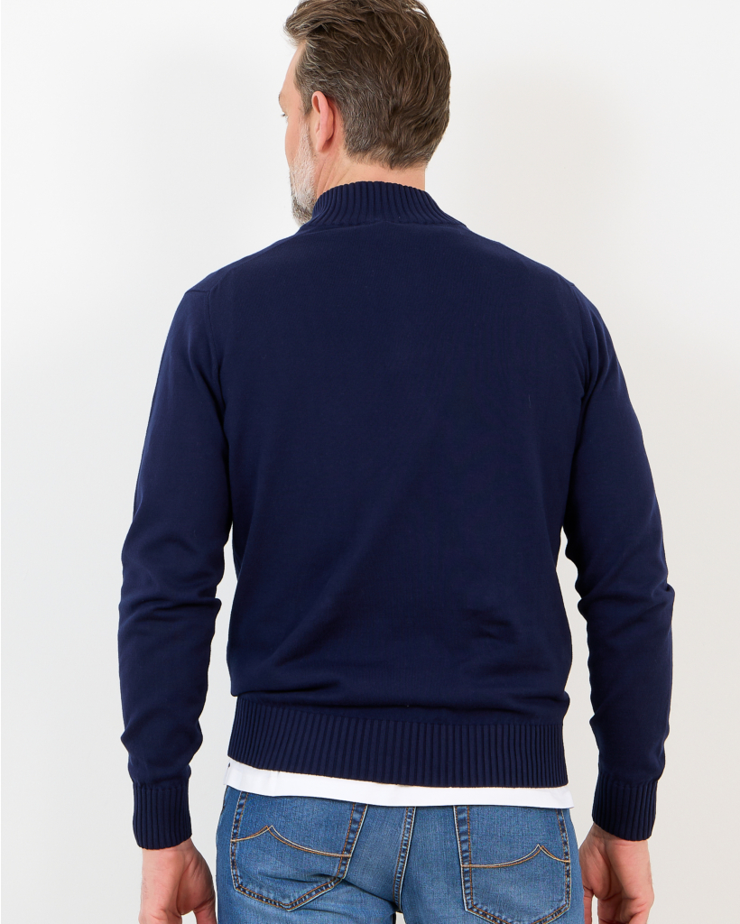 Pullover Met Rits Navy 