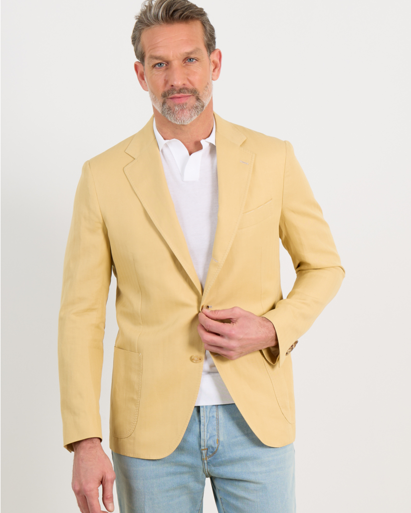 Posillipo Colbert Single Breasted Geel