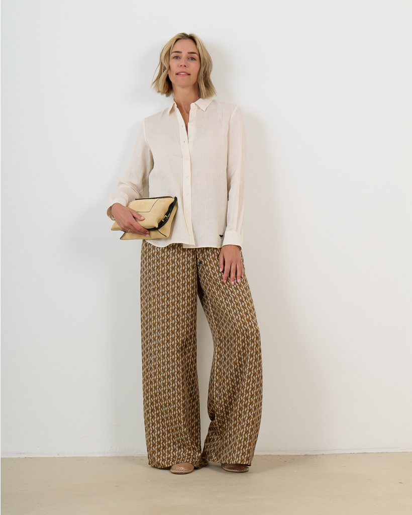 Linnen Button-Up Shirt Off-White