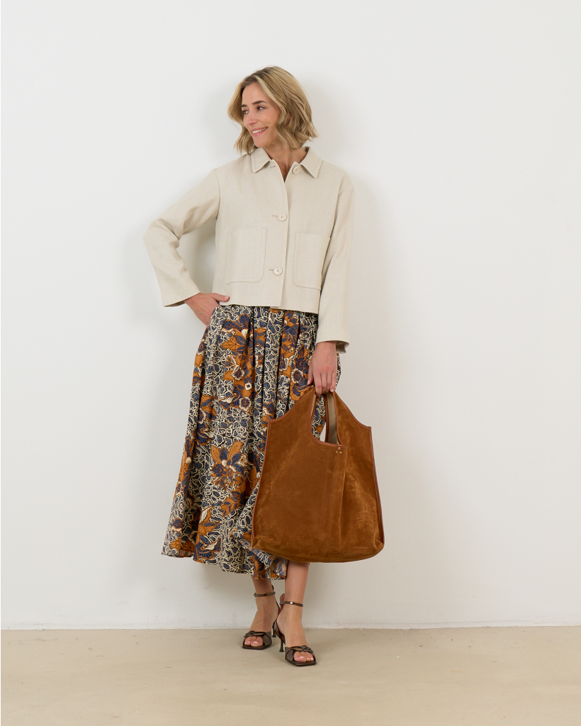Korte Blazer Lange Mouw Off White 