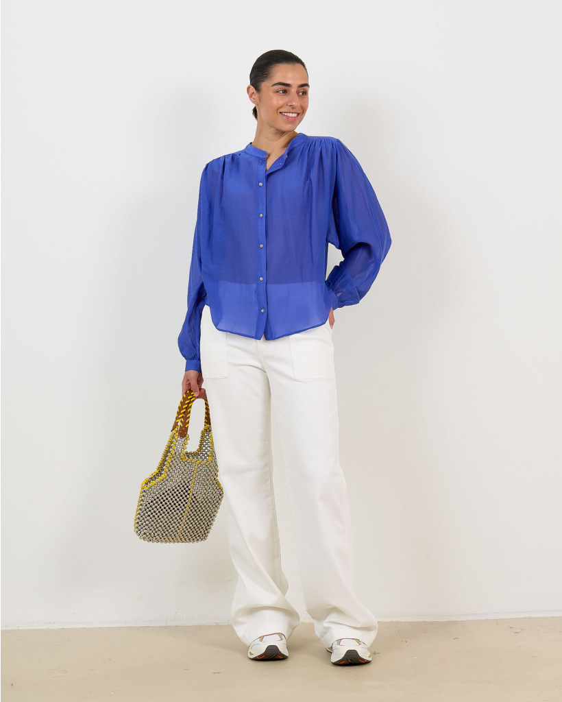 Gladis Katoen-Zijde Blouse Cosmo 