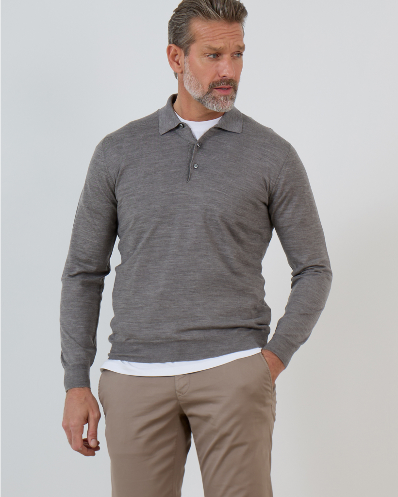 Sportman Polo Pullover Grey