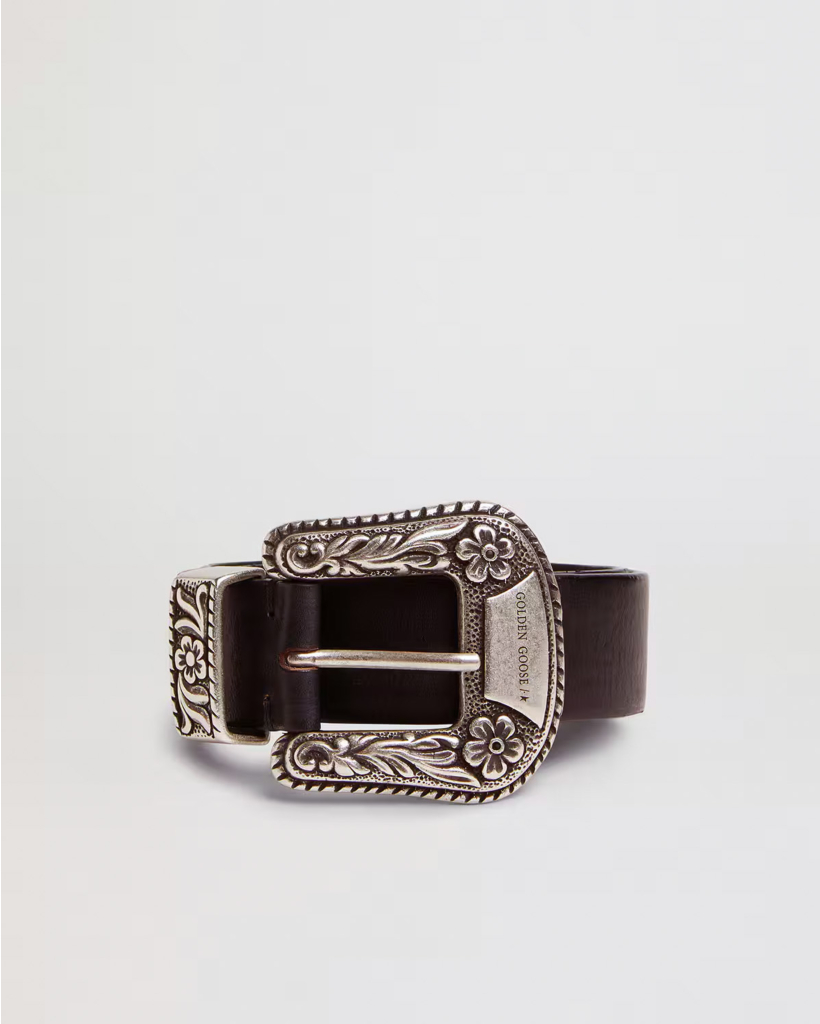 Leren Riem Wild West Zwart