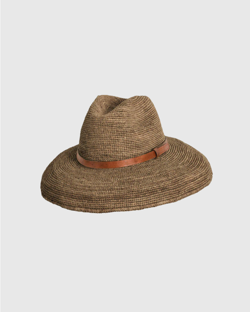 Safari Raffia Hoed Dark Tea