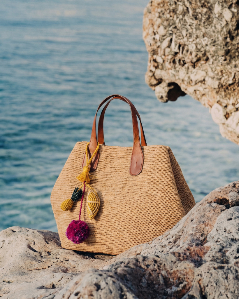 Raffia Bagcharm Pineapple