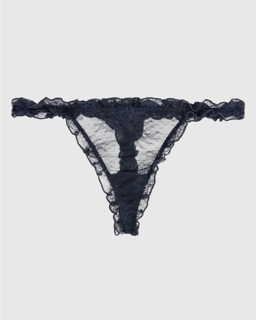 Lana Kanten String Donkerblauw