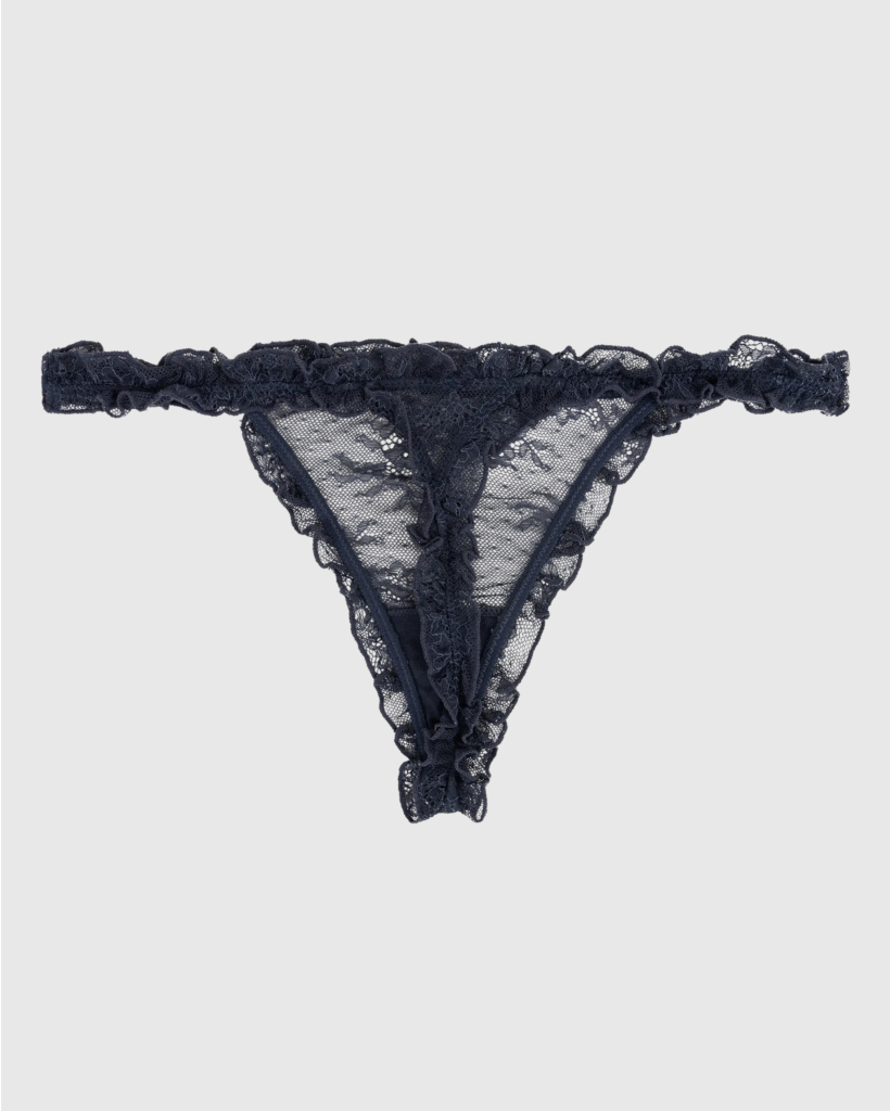 Lana Kanten String Donkerblauw