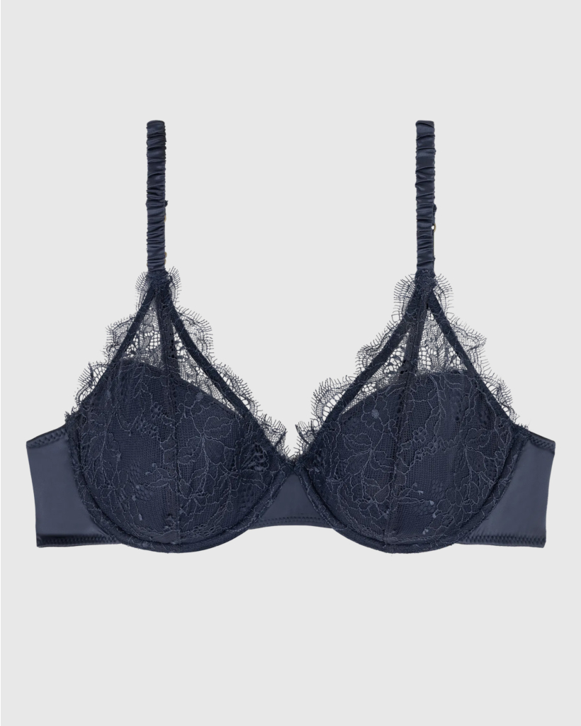 Gwyneth Kanten Beugel Bralette Donkerblauw