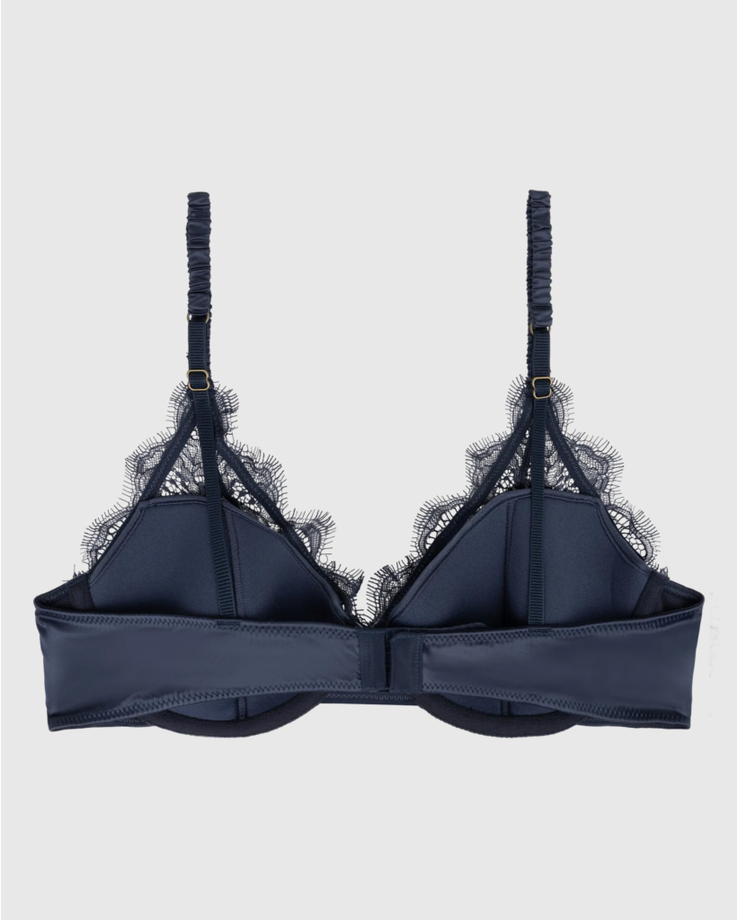 Gwyneth Kanten Beugel Bralette Donkerblauw