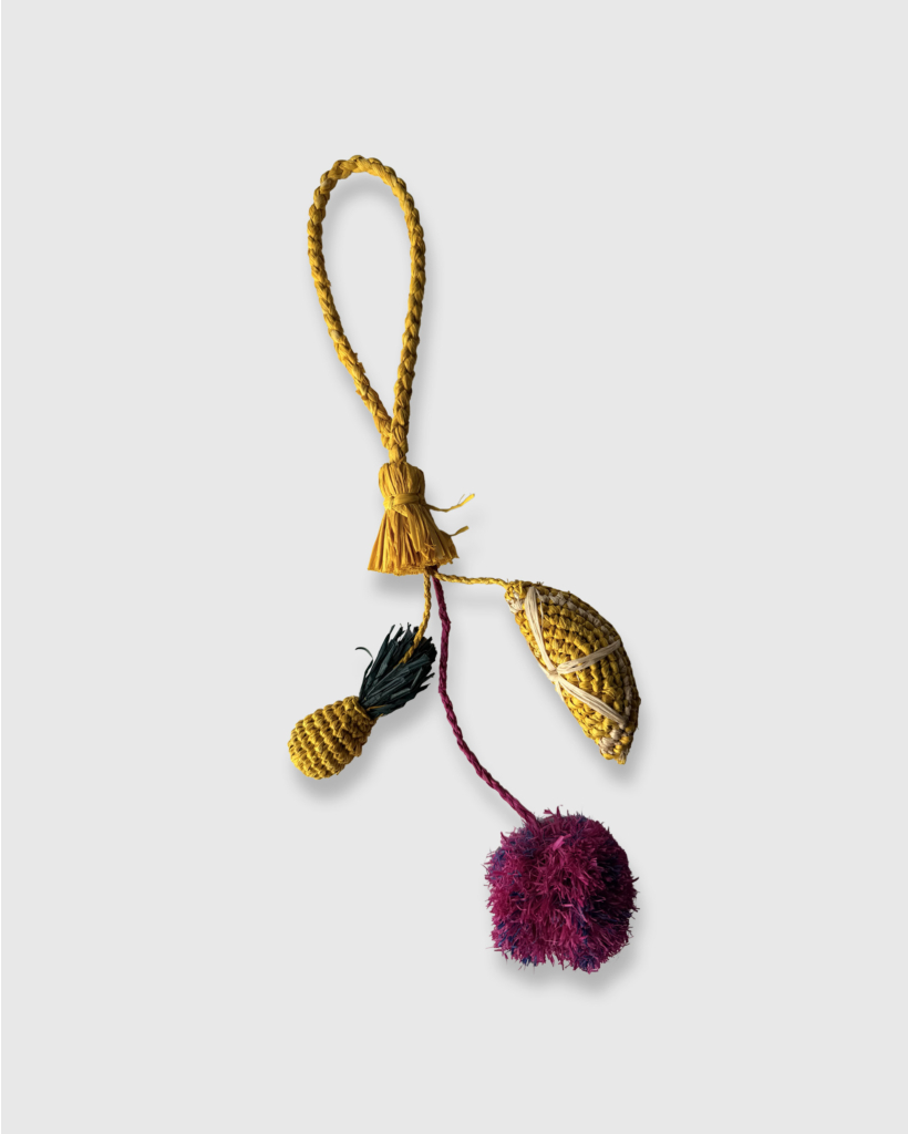 Raffia Bagcharm Pineapple