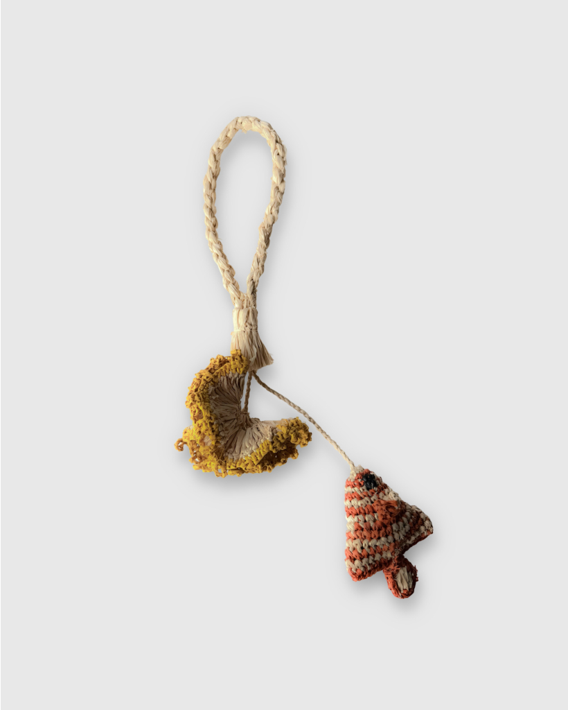 Raffia Bagcharm Stripy