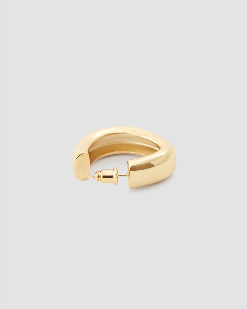 Mini Bean Hoop Oorbellen Gilded Gold