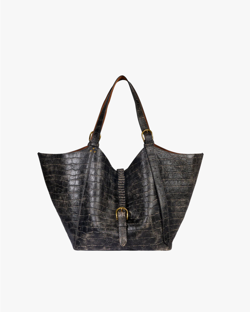 Imprime Croco Tas Zwart