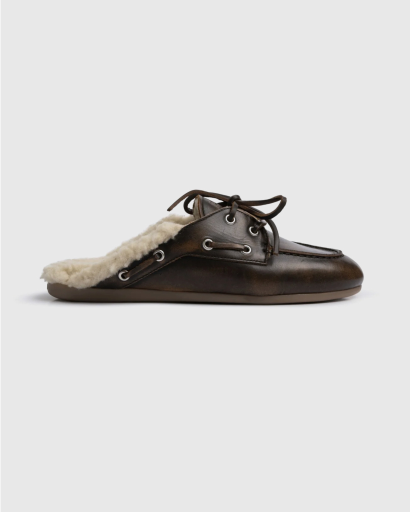 Fur Boat Lufer Mule Coffee
