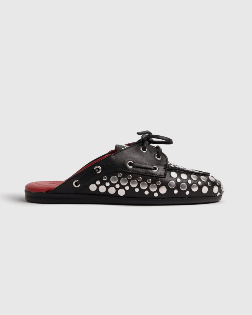 Icon Boat Loafer Mules Titanium Zwart