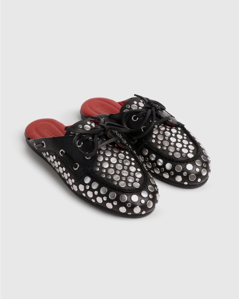 Icon Boat Loafer Mules Titanium Zwart