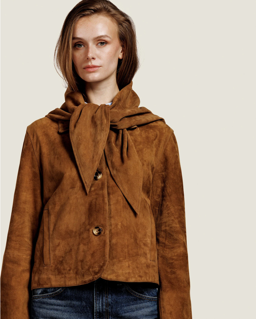 Evy Suede Sjaal Cinnamon