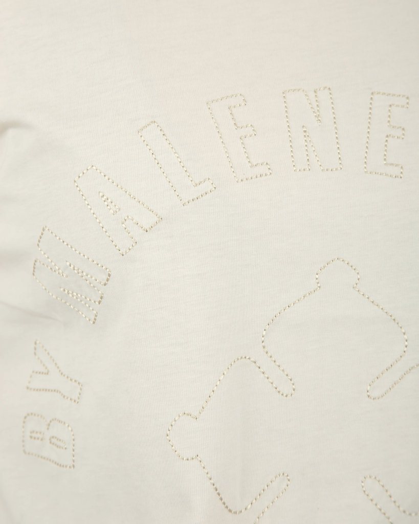 Malene Birger T-shirt Desmos met print off white