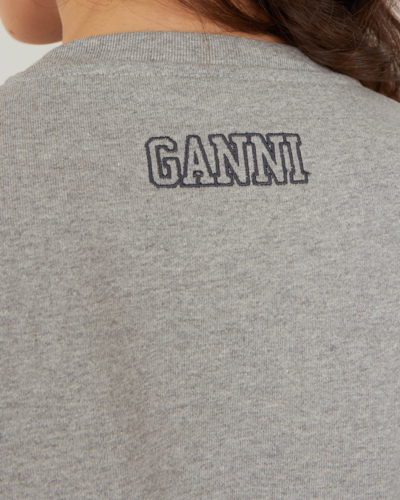 Ganni T-shirt Jurk grijs