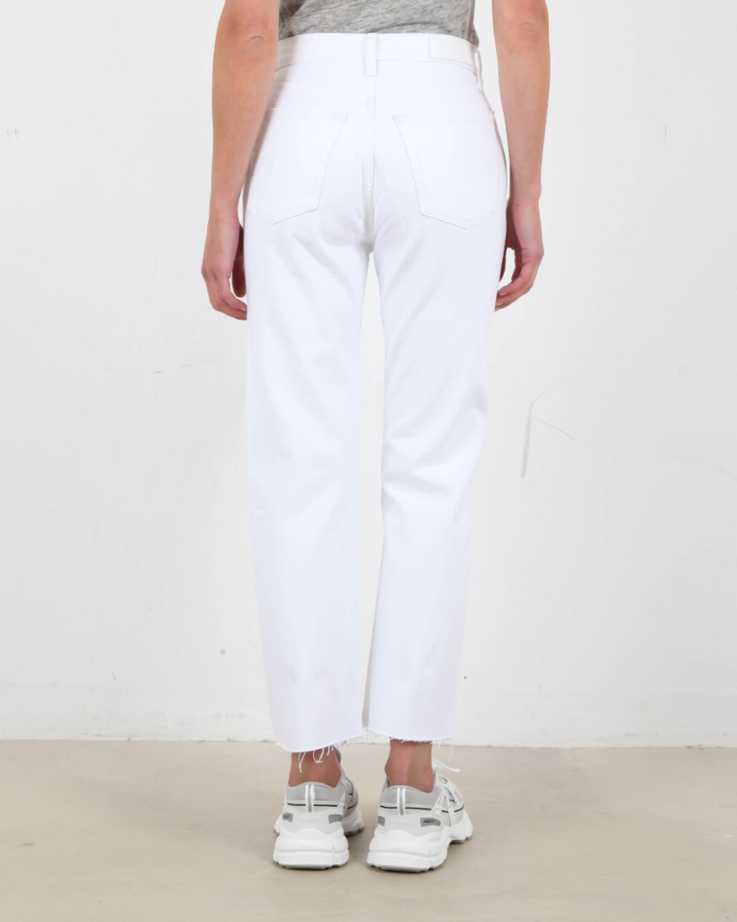 70's Stove Pipe Jeans White