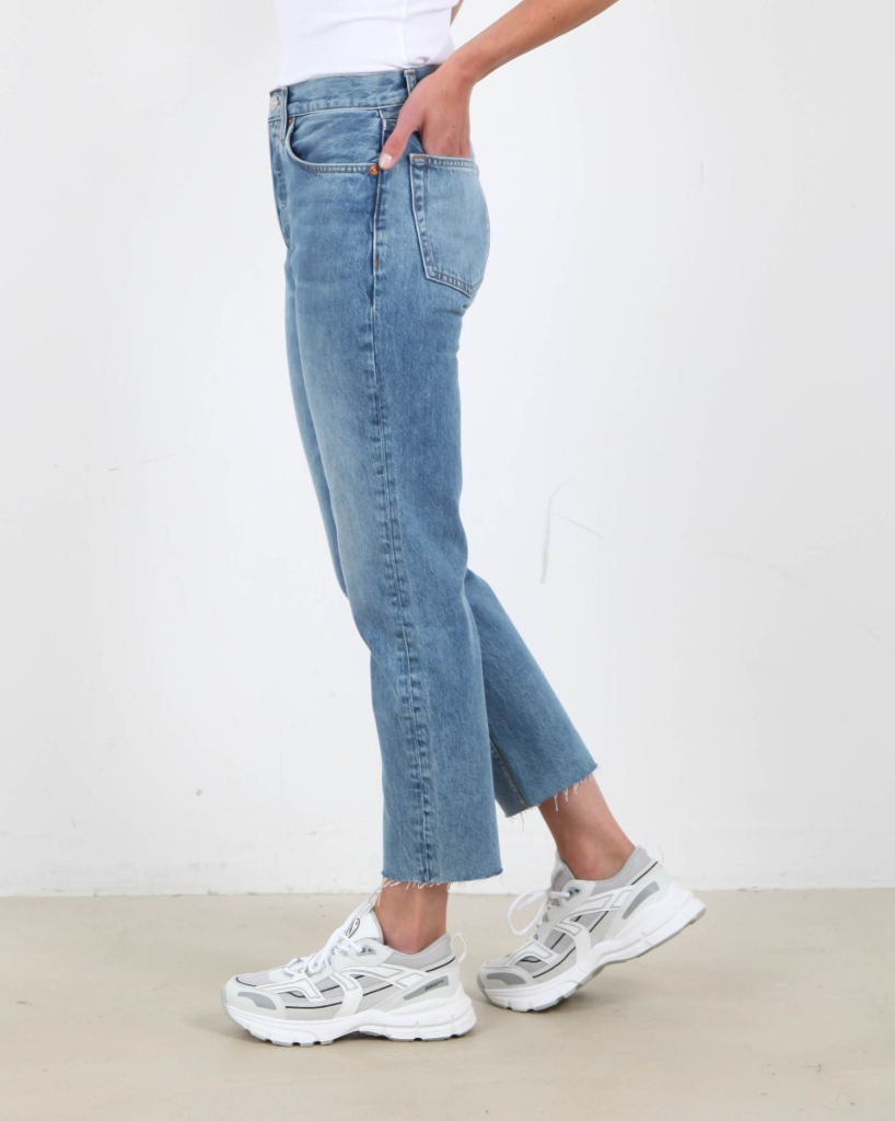70's High Rise Stove Pipe Jeans Medium Vain