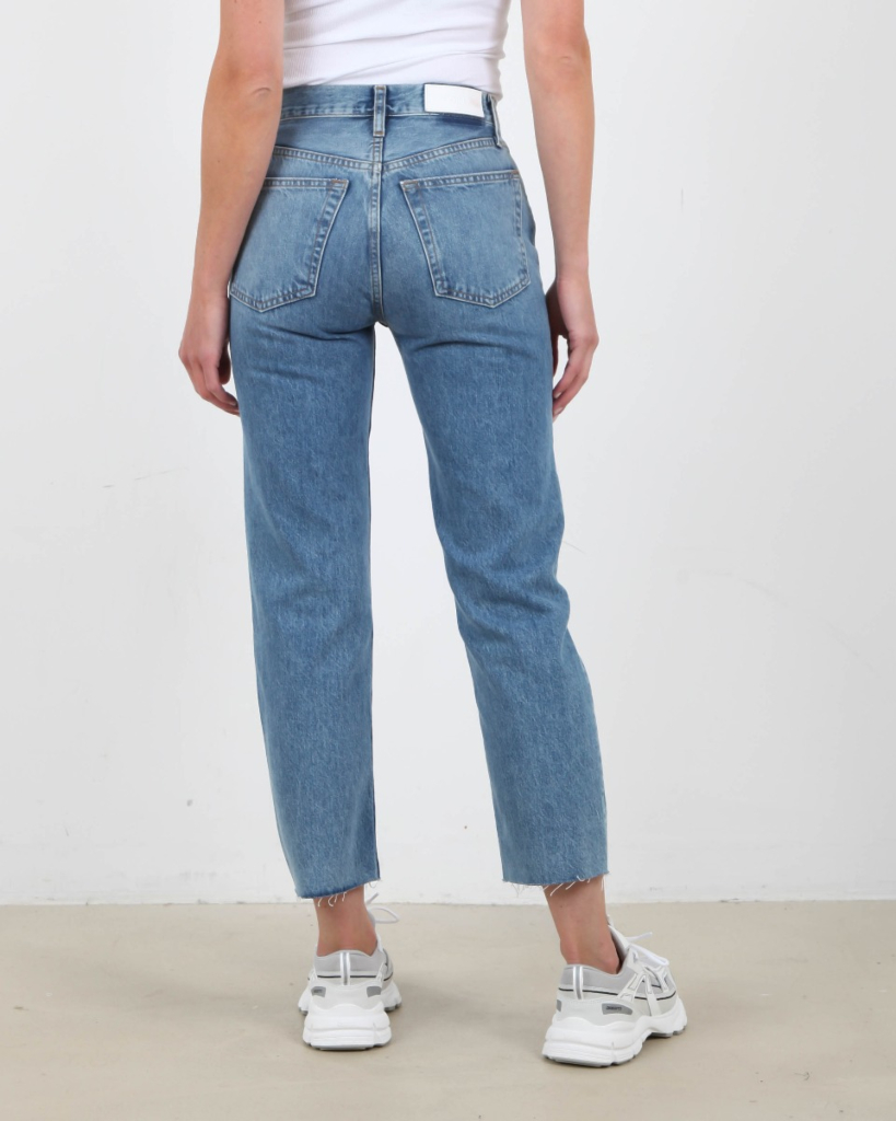 70's High Rise Stove Pipe Jeans Medium Vain