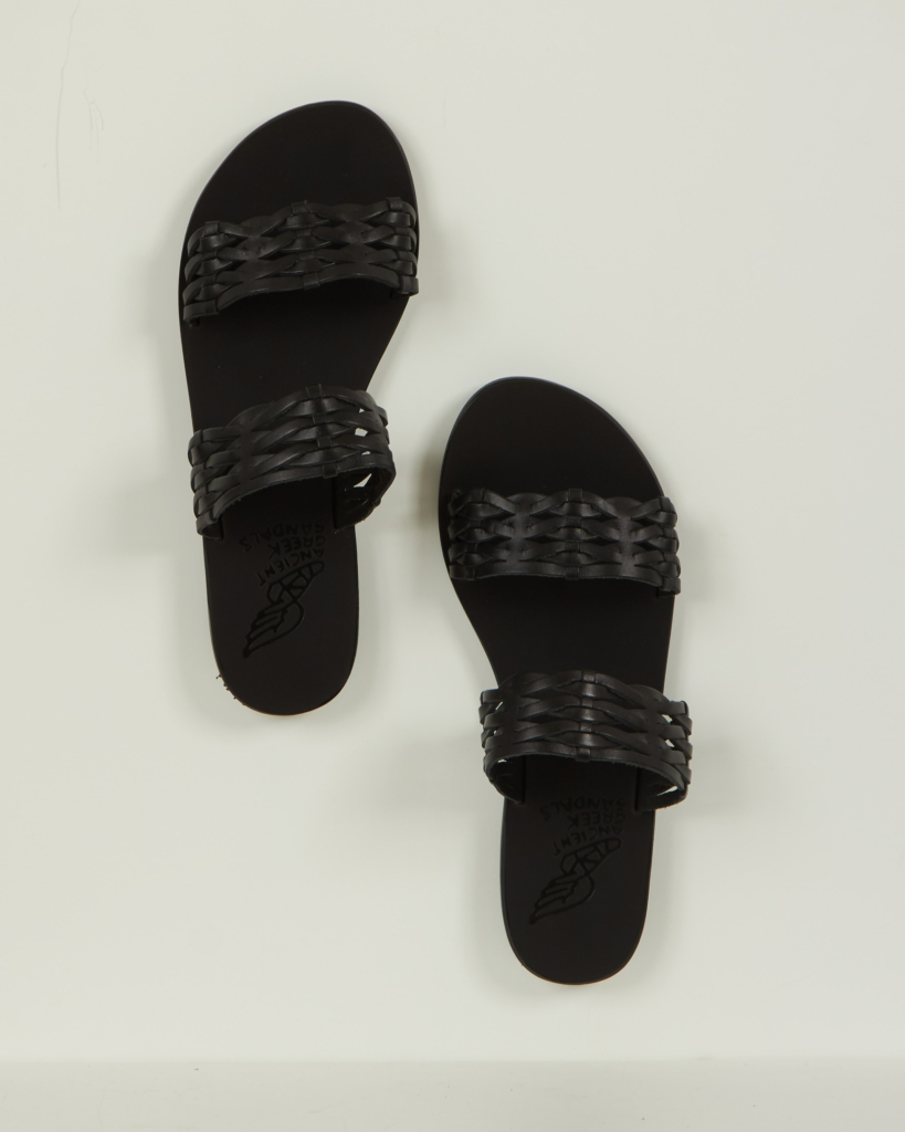 Ancient Greek Sandals Slipper Melia Woven black
