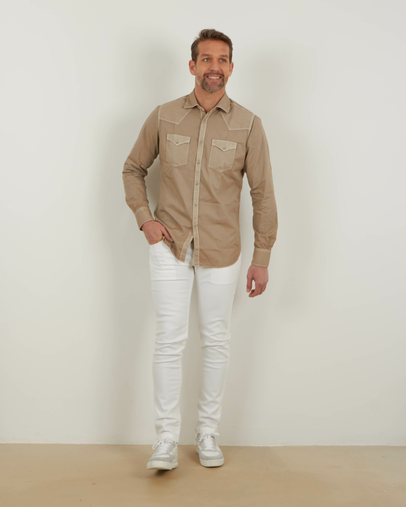 Bolzonella casual shirt Rbaddy taupe