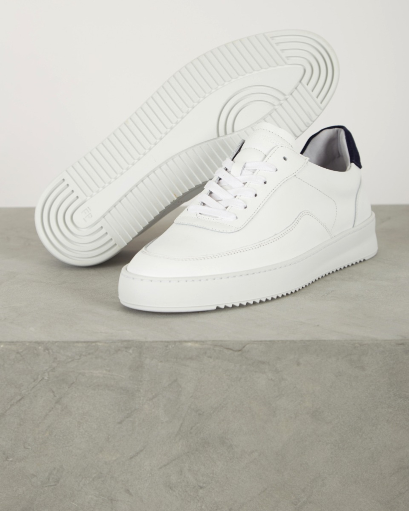 Filling Pieces  Sneaker ripple bianco navy blue