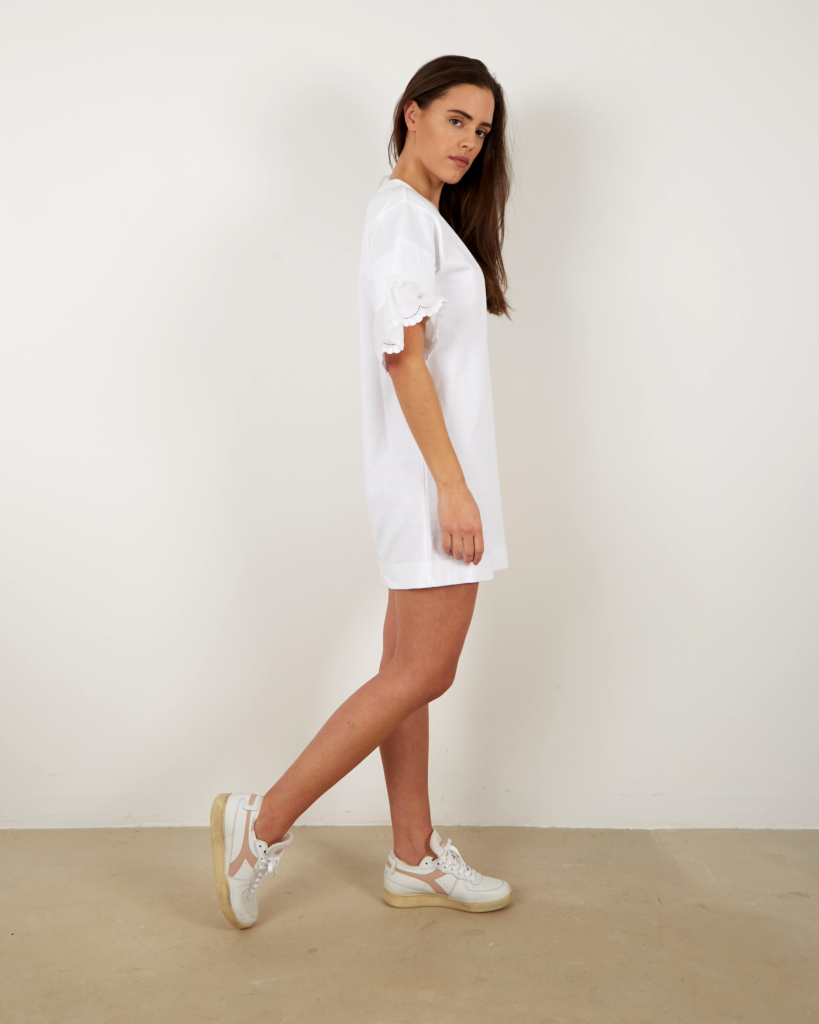 See by Chloé Butterfly T-shirt dress white