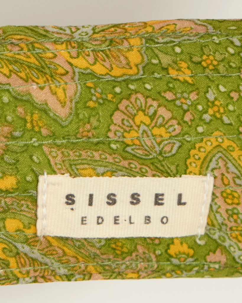 Sissel Edelbo Kara Silk Belt groen met bloemen print