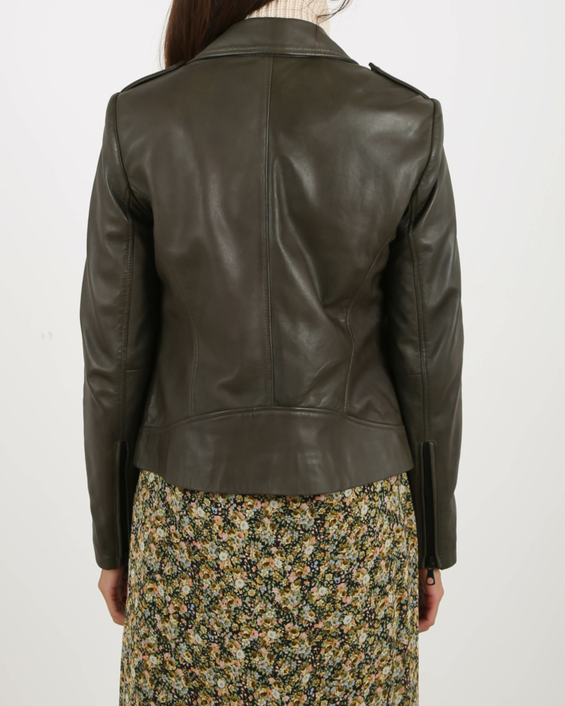 SET Leather Jacket Kaki