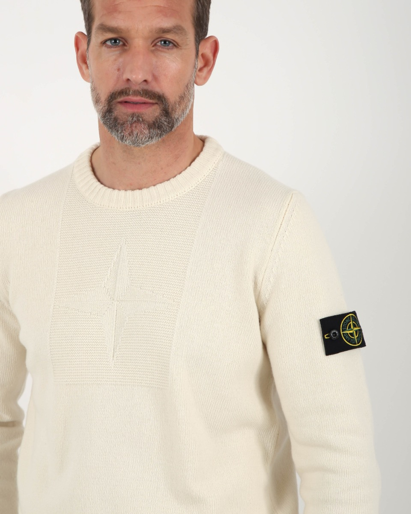 Stone Island Pullover ronde hals met logopatch