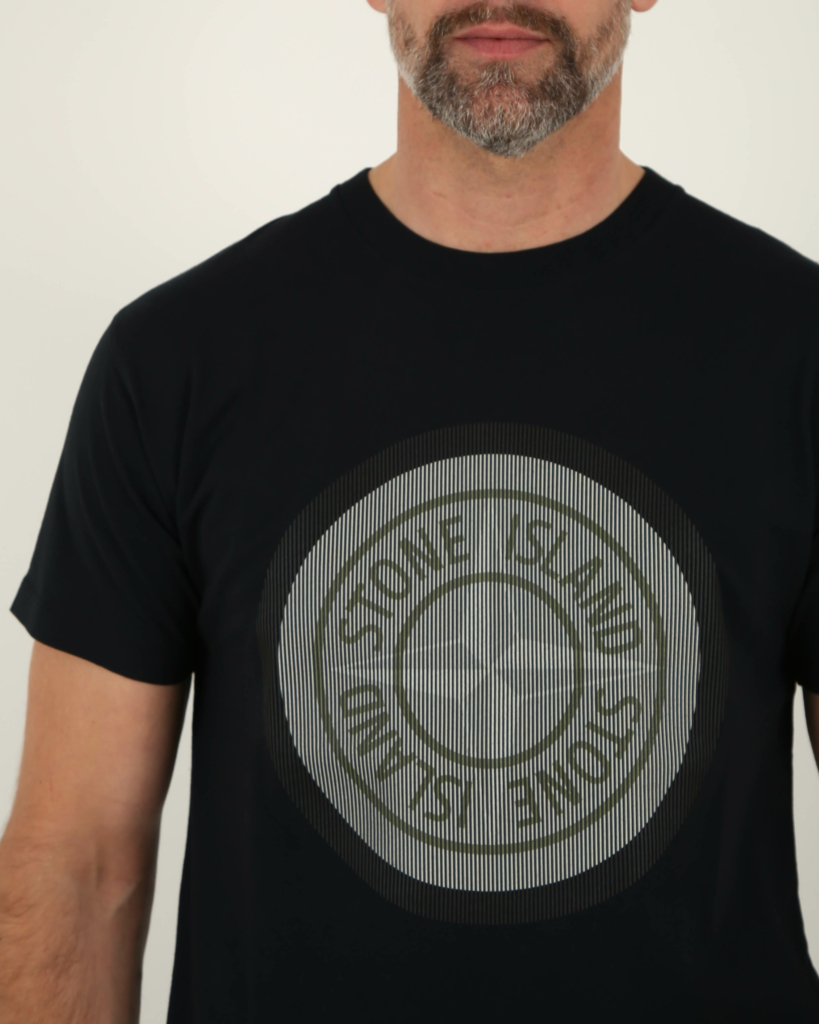 Stone Island T-shirt print 'Lenticular Two' blauw